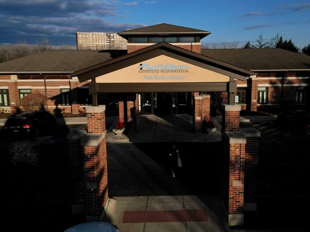 The former NorthShore office of Dr. Fabio Ortega in Lincolnwood on Feb.13, 2024. (Stacey Wescott/Chicago Tribune)