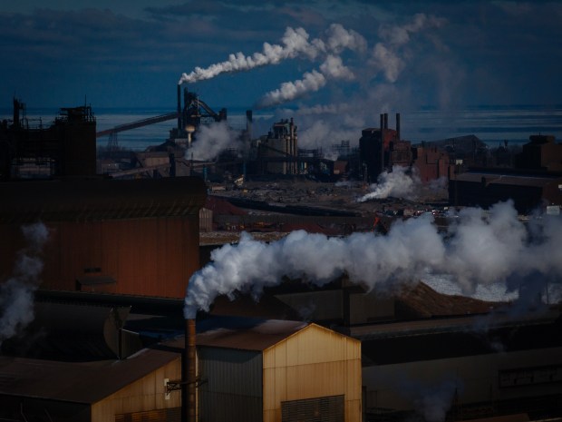 Cleveland-Cliffs Indiana Harbor steel facility in East Chicago on Jan. 28, 2025. (E. Jason Wambsgans/Chicago Tribune)