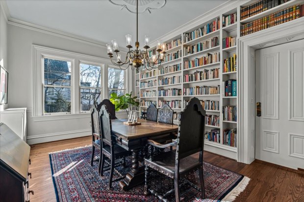 This four-bedroom home at 1326 Asbury Ave., Evanston, has a three-car heated garage as well as a darkroom in the basement. (Philip Goldman/Summit Imaging)