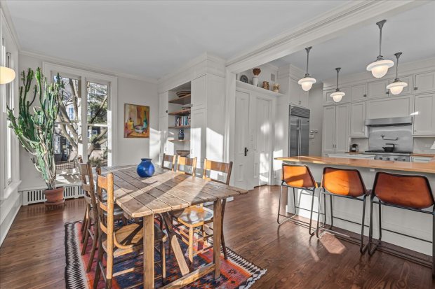 This four-bedroom home at 1326 Asbury Ave., Evanston, has a three-car heated garage as well as a darkroom in the basement. (Philip Goldman/Summit Imaging)