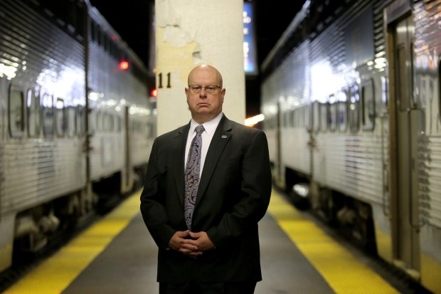 Then-new Metra police Chief Joseph Perez at Union Station on May 12, 2014. (Antonio Perez/Chicago Tribune)