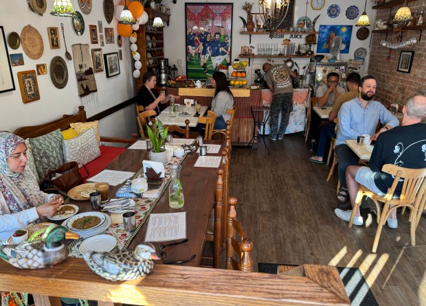 Diners dig into Cairo comfort food at family-run Maha's, an Egyptian brunch joint in the Leslieville neighborhood. (Lori Rackl)