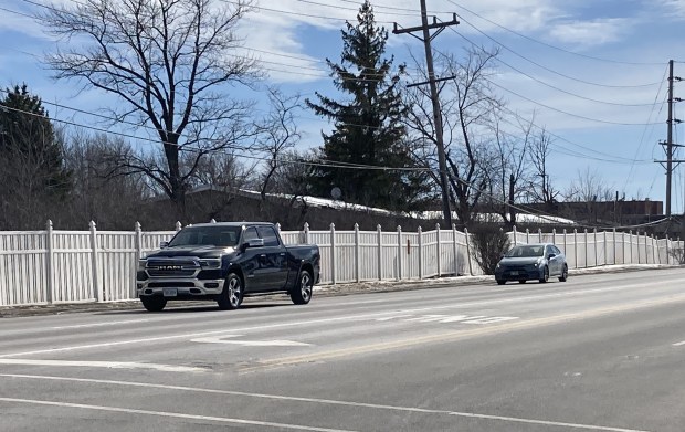 If North Chicago takes control of the 90-acre Halsey Village property, this stretch along Green Bay Road will have mixed-use commercial and residential buildings. (Steve Sadin/For the Lake County News-Sun)