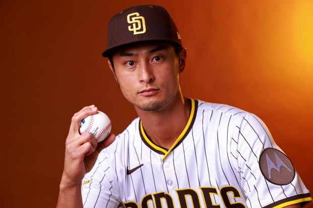 San Diego Padres' Yu Darvish on Wednesday, Feb. 19, 2025. (K.C. Alfred / The San Diego Union-Tribune)