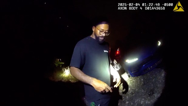 A screengrab from the arrest of Marcus Jordan, son of NBA legend Michael Jordan and a former University of Central Florida basketball player, in Maitland early Tuesday morning on a charge of cocaine possession. (Maitland Police Department)