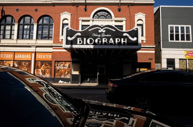 The Biograph Theatre in the Lincoln Park neighborhood on March 17, 2023. (E. Jason Wambsgans/Chicago Tribune)