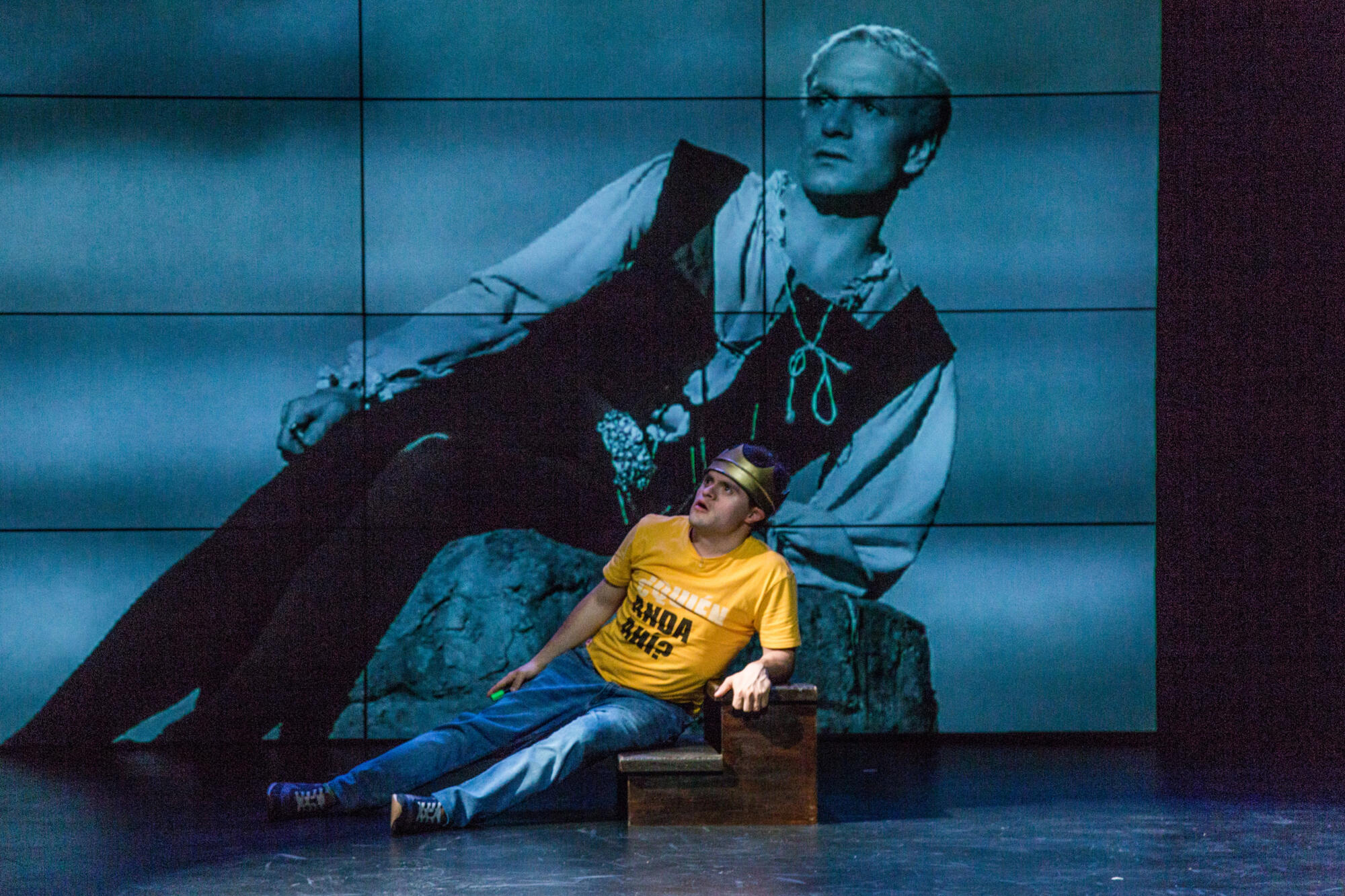 Jaime Cruz in a production of "Hamlet" by Teatro La...