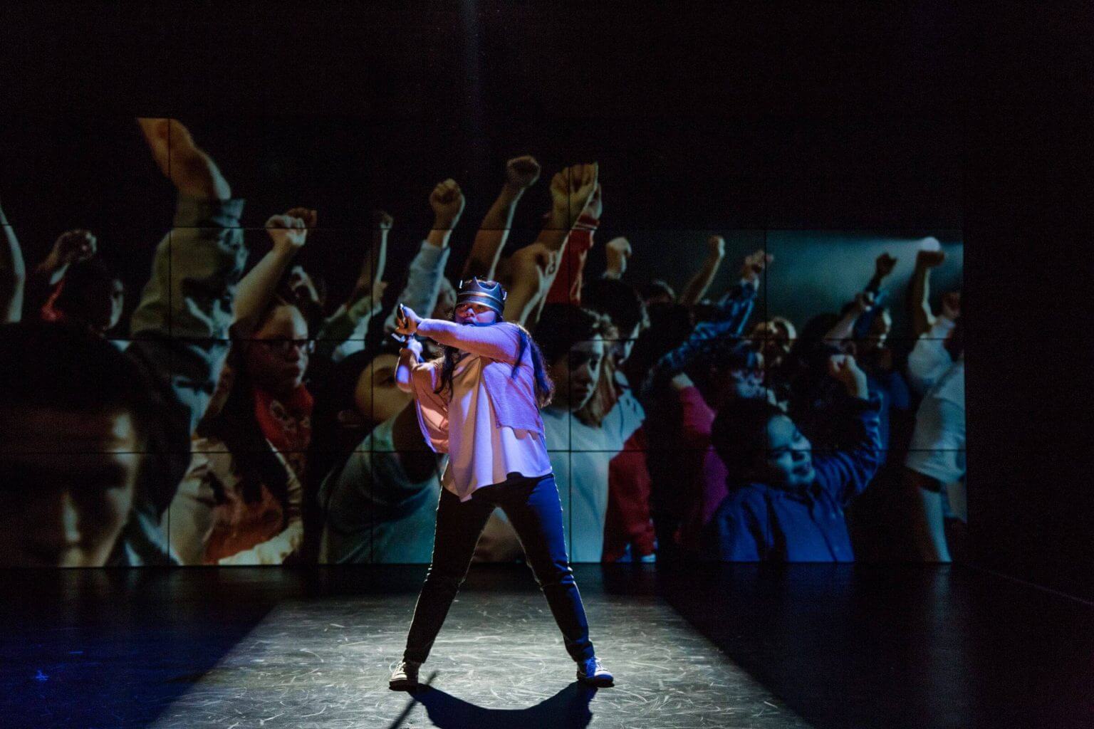 Diana Gutiérrez in a production of "Hamlet" by Teatro La...