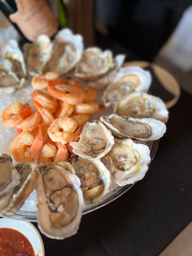 Shrimp and oysters at Uvae Kitchen and Wine Bar. (Uvae Kitchen and Wine Bar)