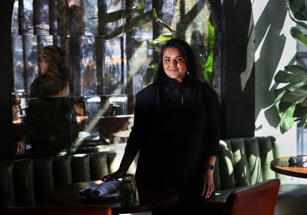 Alpana Singh, a former master sommelier, at her restaurant Alpana in Chicago on March 14, 2025. (Chris Sweda/Chicago Tribune)