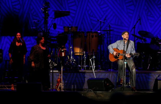 James Taylor performs at Wrigley Field in Chicago on Thursday, June 30, 2016.