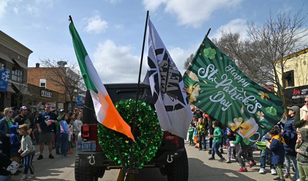 Winds with blue sky weather in the mid 60 degree range for a parade down Center Street at the Saint Patrick's Day Celebration on March 15, 2025 in downtown Grayslake. (Karie Angell Luc/Lake County News-Sun)