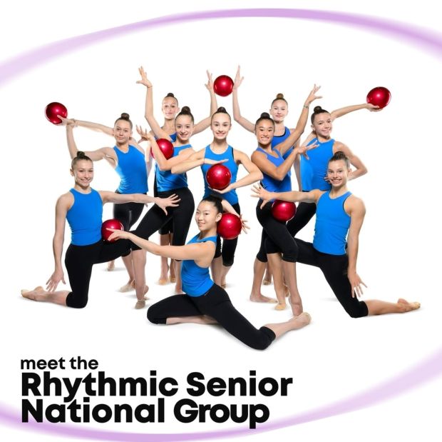 Members of the Rhythmic Senior National Group at the North Shore Rhythmic Gymnastics Center in Deerfield are preparing for the 2028 Olympics in Los Angeles. (Handout/Kevin Young)