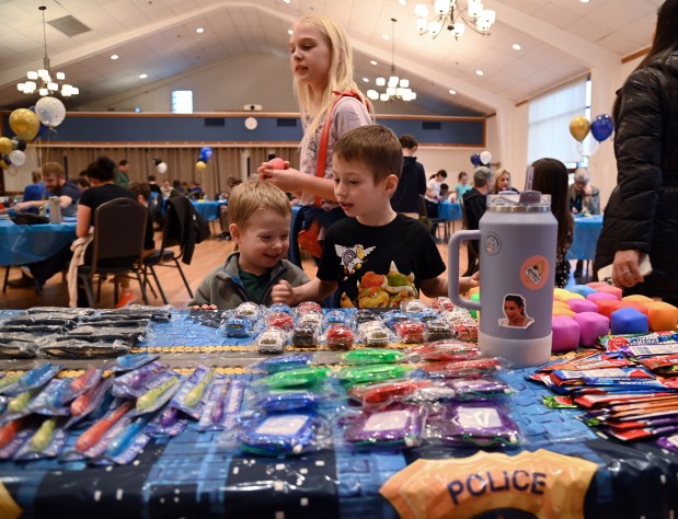 Dozens of local families participated in the "Bingo and Scoops with the Blue" event on March 13, 2025 at the Lincolnwood Community Center in Lincolnwood. (Karie Angell Luc/for Pioneer Press)