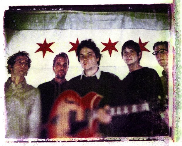 Wilco members from left: John Stirratt, Leroy Bach, Jeff Tweedy, Glenn Kotche and Mike Jorgensen ("a part-time member") in 2002. (Stacey Wescott/Chicago Tribune)