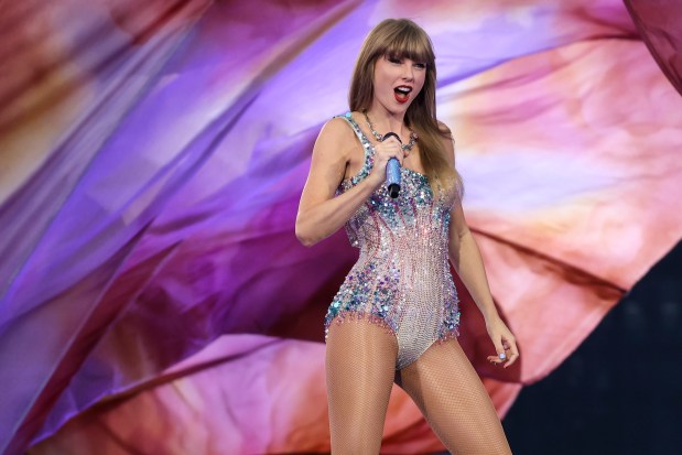 Taylor Swift performs Cruel Summer at the opening night of the Chicago Eras Tour on Friday, June 2, 2023, at Soldier Field. (Shanna Madison/Chicago Tribune)