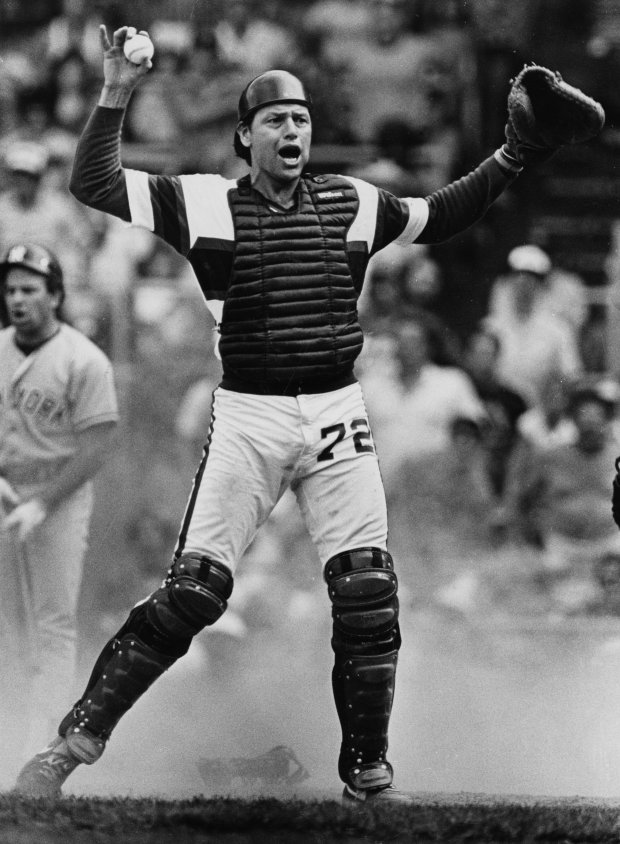 At age 36, Chicago White Sox catcher Carlton Fisk was one of the oldest players on the team in 1984. (Chicago Tribune archive)