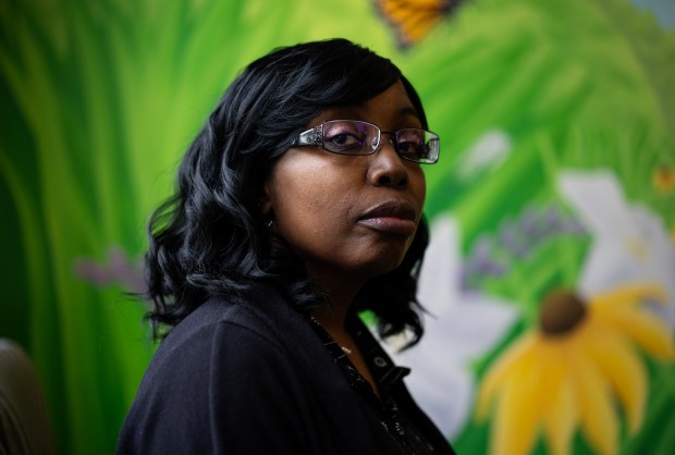 Margaritta Fultz has a scholarship through the Diversifying Higher Education in Illinois program. Fultz, a doctoral candidate at Adler University, said she did not receive the last $6,000 of her $18,000 scholarship. (E. Jason Wambsgans/Chicago Tribune)