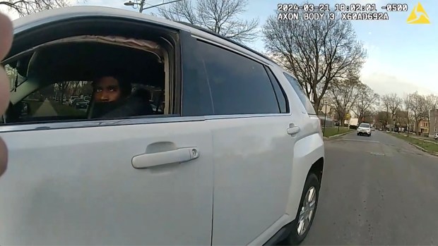 A still image of a video released by the Civilian Office of Police Accountability shows Dexter Reed, 26, moments before an "exchange of gunfire" in which Reed was fatally shot by Chicago police officers on March 21, 2024 in the Humboldt Park neighborhood. (Chicago Police Department)
