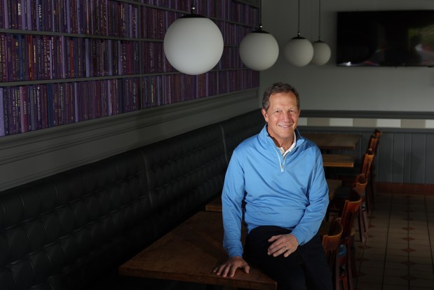 Marc Malnati, owner of Lou Malnati's Pizzeria, at their Evanston location near Northwestern University on May 14, 2025. (Stacey Wescott/Chicago Tribune)