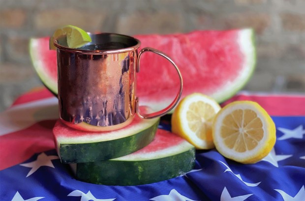Mac's Wood Grilled watermelon mule. (Terri Mooney)