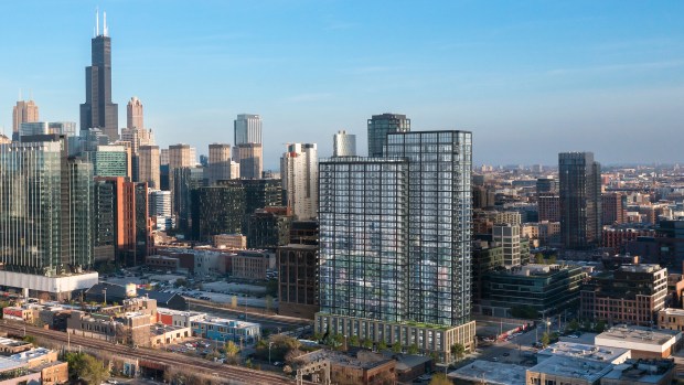 Developer Vista Property said the company is set to break ground on an apartment tower in the West Loop's Fulton Market. (Antunovich Associates)