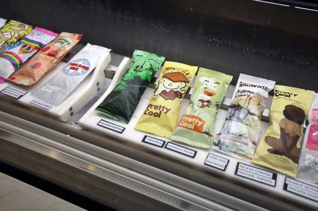 Products at Pretty Cool Ice Cream in the Lincoln Park neighborhood of Chicago are seen on April 30, 2025. (Terrence Antonio James/Chicago Tribune)