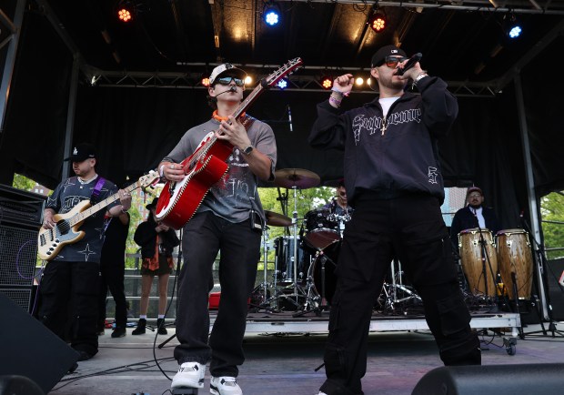 Lemanz performs at Sueños Music Festival in Chicago's Grant Park on May 24, 2025. (Chris Sweda/Chicago Tribune)
