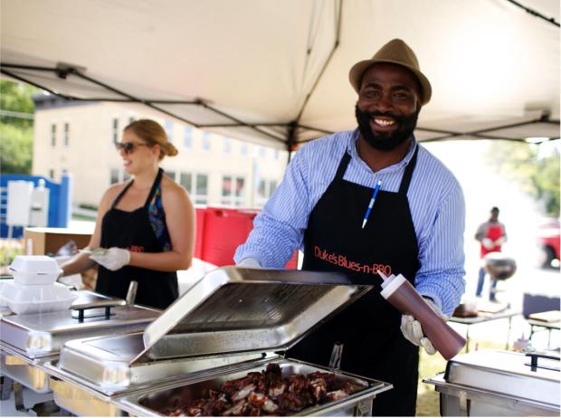 Duke's Blues Fest, featuring live music, barbecue and vendors, will be held in July in Carpenter Park in Carpentersville. Organizer Duke Seward and his wife, Rhiannon, are seen in this photo. (Duke's Blue Fest)