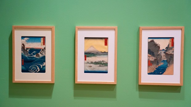 Part of the "Hokusai & Ukiyo-e: The Floating World" exhibition presented by the Cleve Carney Museum of Art and the McAninch Arts Center in Glen Ellyn. (Margo Hawk)
