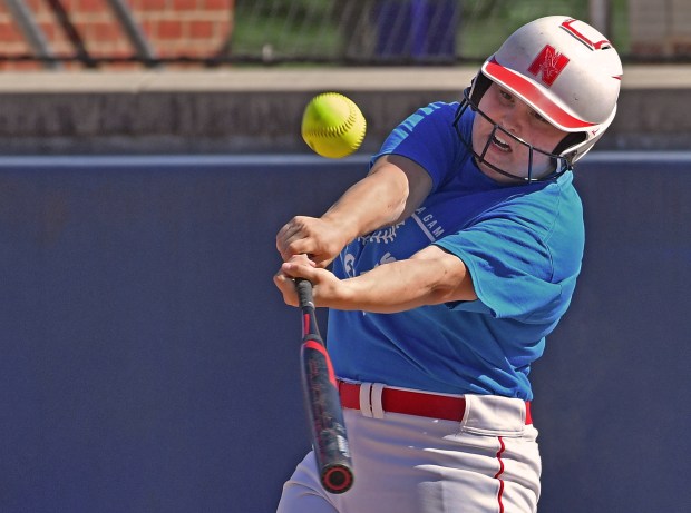 Naperville Central's Jamie Saran bats