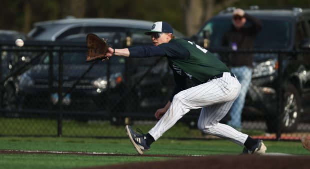 New Trier first baseman Trey Meyers