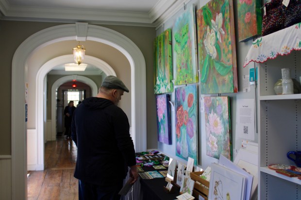 The Mother Earth Market showcased the work of 37 multidisciplinary artists from Cook and Lake Counties, each one draws their inspiration from nature in their own way, at Brushwood Center at Ryerson Woods, May 10 and 11. (Gina Grillo/ for the Pioneer Press)