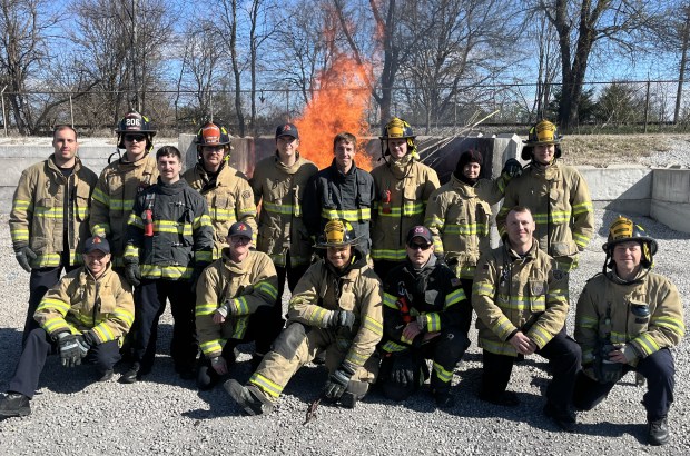 New firefighters from Michigan City, LaPorte, Dyer and Whiting will officially graduate from the MAAC Career Fire Academy in Valparaiso in a ceremony May 2. (Photo courtesy of MAAC)