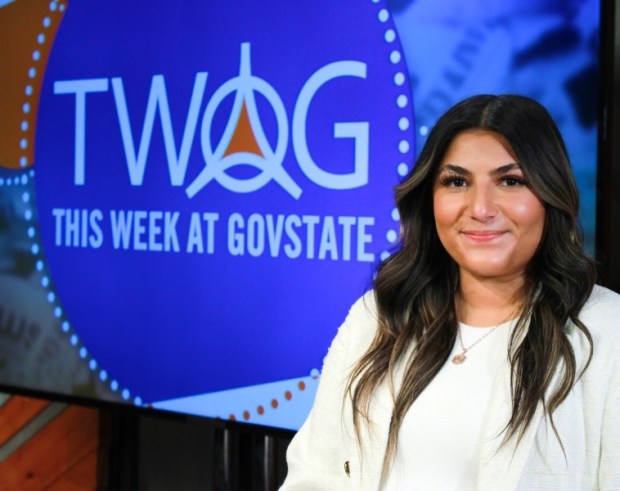 Kaylie Dahms, a communications major who is graduating from Governors State University, has landed a job as a news anchor and reporter in Iowa. (Kaylie Dahms)