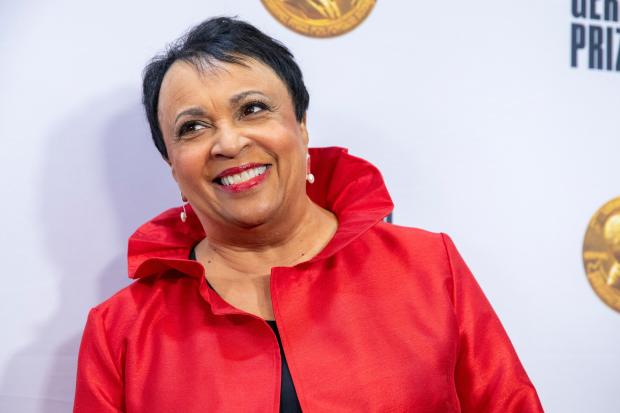 Librarian of Congress Carla Hayden arrives at the presentation of the Gershwin Prize, to be awarded to Joni Mitchell at DAR Constitution Hall in Washington on March 1, 2023. (AP Photo/Amanda Andrade-Rhoades)