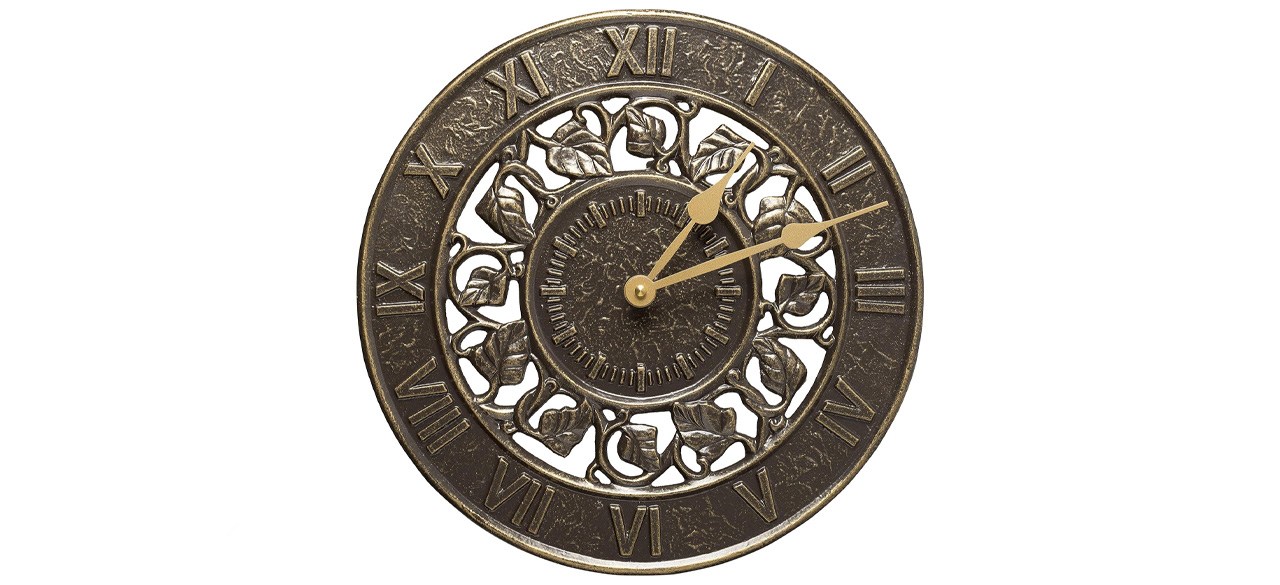 Whitehall Products Ivy Silhouette Clock, French Bronze