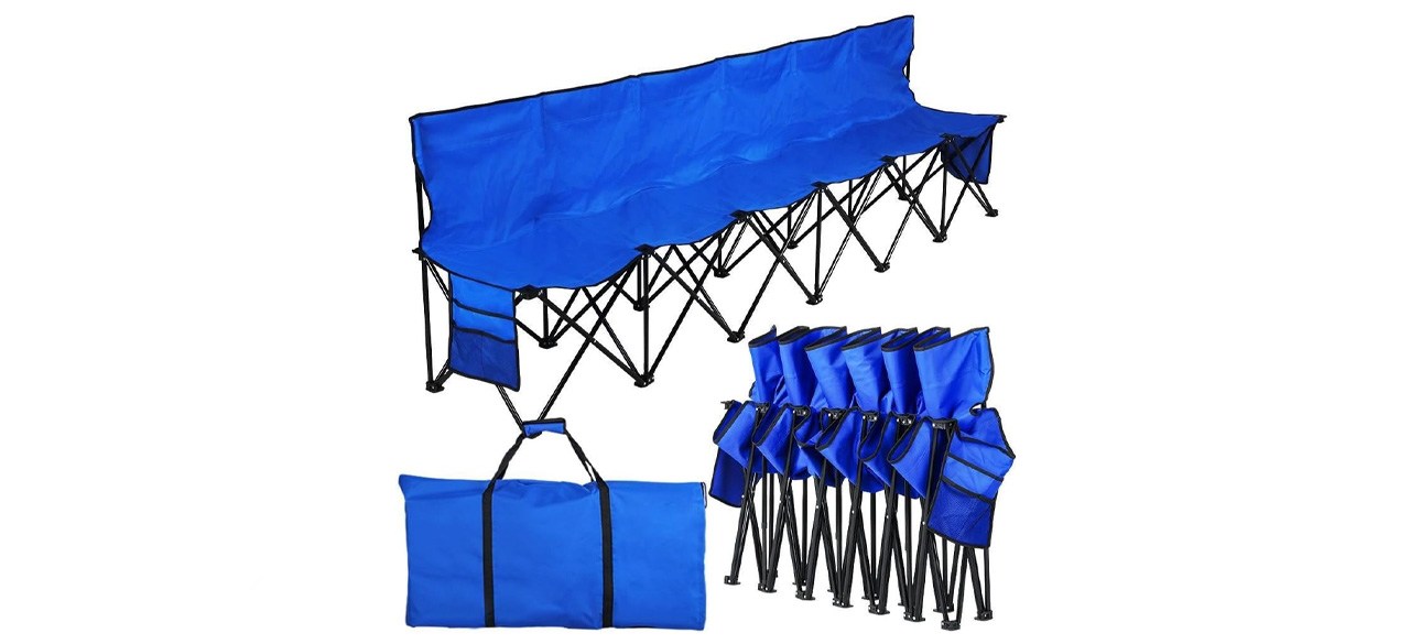 Yaheetech Foldable Sideline Bench