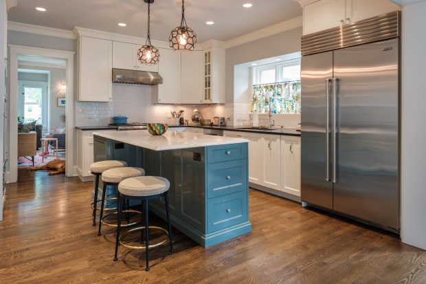 This five-bedroom, four-and-a-half bath home in Evanston recently went on the market for close to $2.5 million. (Joerg Metzner Photography)