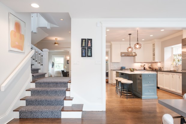 This five-bedroom, four-and-a-half bath home in Evanston recently went on the market for close to $2.5 million. (Joerg Metzner Photography)