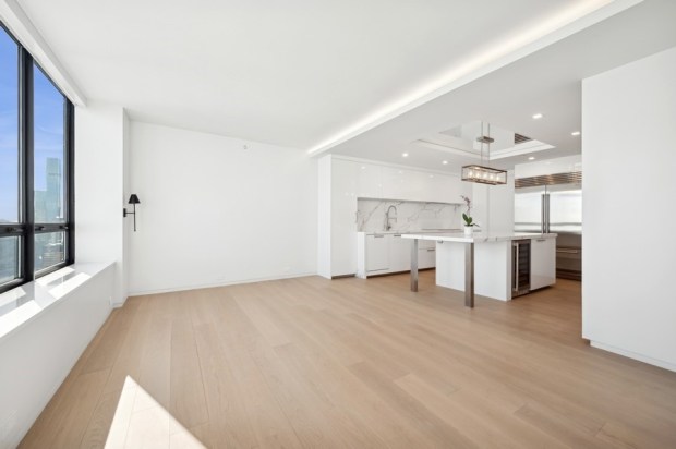 This five-bedroom, four-and-a-half bath home on the 70th floor of the Residences at Water Tower was recently listed for nearly $3.5 million. (VHT Studios)