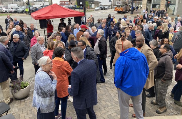 More than 300 people attended the opening of the Waukegan History Museum at the Carnegie. (Steve Sadin/For the Lake County News-Sun)