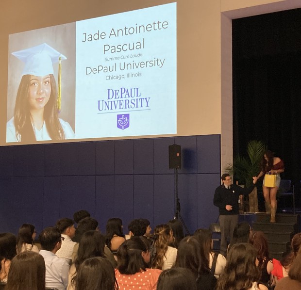 During the Senior Sendoff at Cristo Rey, each senior was recognized. (Steve Sadin/For the Lake County News-Sun)