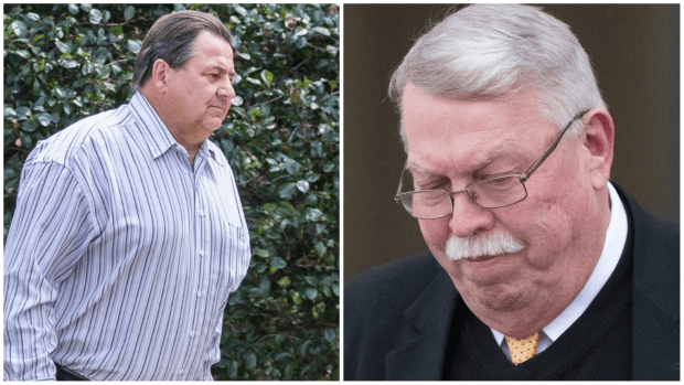 Prosecutors are seeking nearly year-long sentences for tow operator William Szarmach, left, and Former Lake County Police Chief Timothy Downs. Both were named in a multi-count indictment alongisde former Sheriff John Buncich in November 2016.