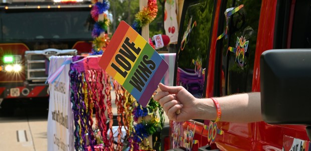 The 2025 Buffalo Grove Pride Parade on June 1, 2025 in Buffalo Grove. (Karie Angell Luc/Pioneer Press)